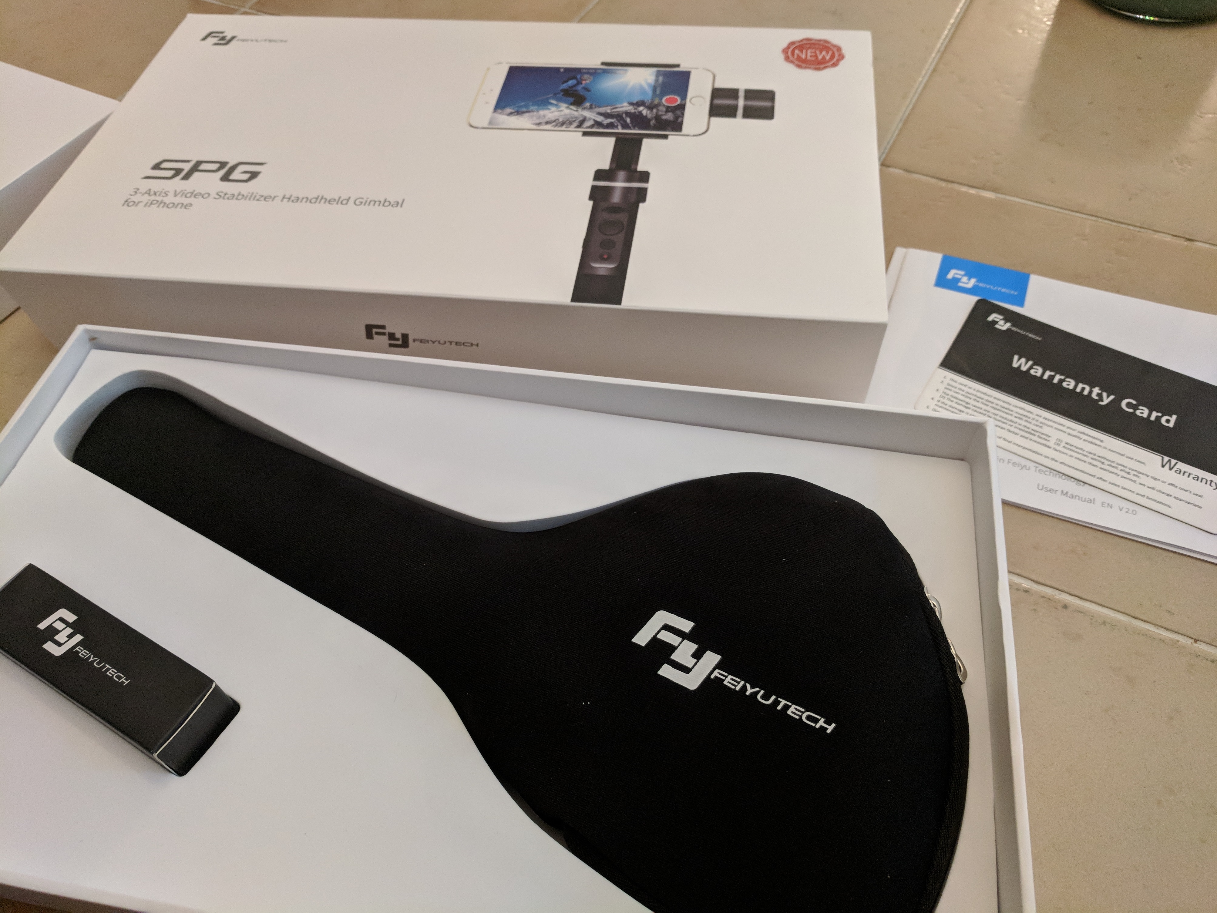 Feiyu SPG gimbal unboxed