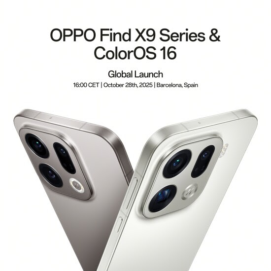 Oppo to launch Find X9 on Oct 28